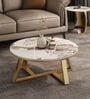 Luxury Marble Coffee Table In PVD Finish (Set of 2)
