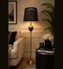 Luxury Medusa Inspired Floor Lamp   Black & Gold Finish