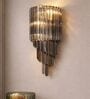 Luxury Smoke Crystal Cascade Wall Light