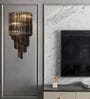 Luxury Smoke Crystal Cascade Wall Light