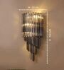 Luxury Smoke Crystal Cascade Wall Light