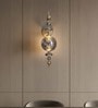 Luxury Smoke Glass Crystal Wall Light with Gold Finish