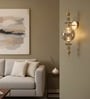 Luxury Smoke Glass Crystal Wall Light with Gold Finish
