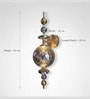 Luxury Smoke Glass Crystal Wall Light with Gold Finish