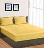 Luxury Soft 100% Cotton Satin Stripe 210 Tc King Bedsheet with 2Pc Pillow Cover