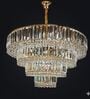 Luxury Tiered Crystal Chandelier in Gold Finish