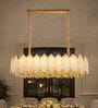 Luxury Tricolour Leaf Crystal Dining Chandelier (800mm x 300mm)