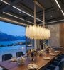 Luxury Tricolour Leaf Crystal Dining Chandelier (800mm x 300mm)