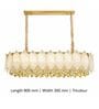 Luxury Tricolour Leaf Crystal Dining Chandelier (800mm x 300mm)