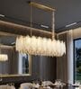 Luxury Tricolour Leaf Crystal Dining Chandelier (800mm x 300mm)