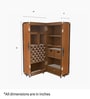 Luxury Faux Leather Bar Cabinet in Brown Colour