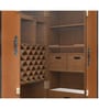 Luxury Faux Leather Bar Cabinet in Brown Colour