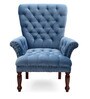 Luxury tufted Arm Chair in Blue Colour