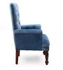 Luxury tufted Arm Chair in Blue Colour