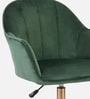 Luxury Tufted Velvet Fabric Executive Chair In Green Colour