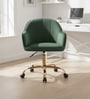 Luxury Tufted Velvet Fabric Executive Chair In Green Colour