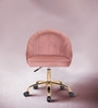Luxury Tufted Velvet Fabric Executive Chair In Pink Colour