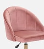 Luxury Tufted Velvet Fabric Executive Chair In Pink Colour