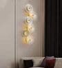 Luxury Vertical Wall Light with Textured Glass Discs & Warm LED Glow