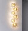 Luxury Vertical Wall Light with Textured Glass Discs & Warm LED Glow