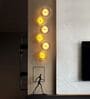 Luxury Vertical Wall Light with Textured Glass Discs & Warm LED Glow