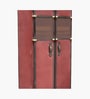 Luxury Leatherette Vintage Bar Cabinet in Maroon Colour