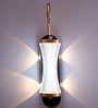 Luxury Wall Sconce with Crystal Glass Shade and Gold Accents