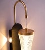 Luxury Wall Sconce with Crystal Glass Shade and Gold Accents