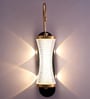 Luxury Wall Sconce with Crystal Glass Shade and Gold Accents