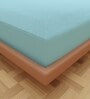 Luxury Waterproof Fitted Terry Cotton King Size (72x72) Mattress Protector in Sky Blue Colour