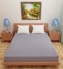 Luxury Waterproof Fitted Terry Cotton King Size (75x72) Mattress Protector in Grey Colour