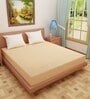 Luxury Waterproof Fitted Terry Cotton King Size (78x72) Mattress Protector in Beige Colour