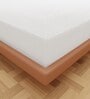 Luxury Waterproof Fitted Terry Cotton King Size (84x72) Mattress Protector in White Colour