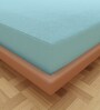 Luxury Waterproof Fitted Terry Cotton Queen Size (72x60) Mattress Protector in Sky Blue Colour