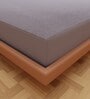Luxury Waterproof Fitted Terry Cotton Queen Size (75x48) Mattress Protector in Grey Colour
