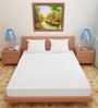 Luxury Waterproof Fitted Terry Cotton Queen Size (75x48) Mattress Protector in White Colour