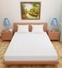 Luxury Waterproof Fitted Terry Cotton Queen Size (75x66) Mattress Protector in White Colour