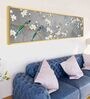 Luxury White Floral Love Bird Nature Canvas Art Print