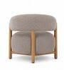 Luzia Curved White Ash Wood Barrel Chair With Suede Fabric In Ash Grey Colour Luzia Curved White Ash Wood Barrel Chair With Suede Fabric In Ash Grey Colour