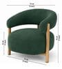Luzia Curved White Ash Wood Chair In Forest Green Colour Luzia Curved White Ash Wood Chair In Forest Green Colour