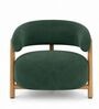 Luzia Curved White Ash Wood Chair In Forest Green Colour Luzia Curved White Ash Wood Chair In Forest Green Colour