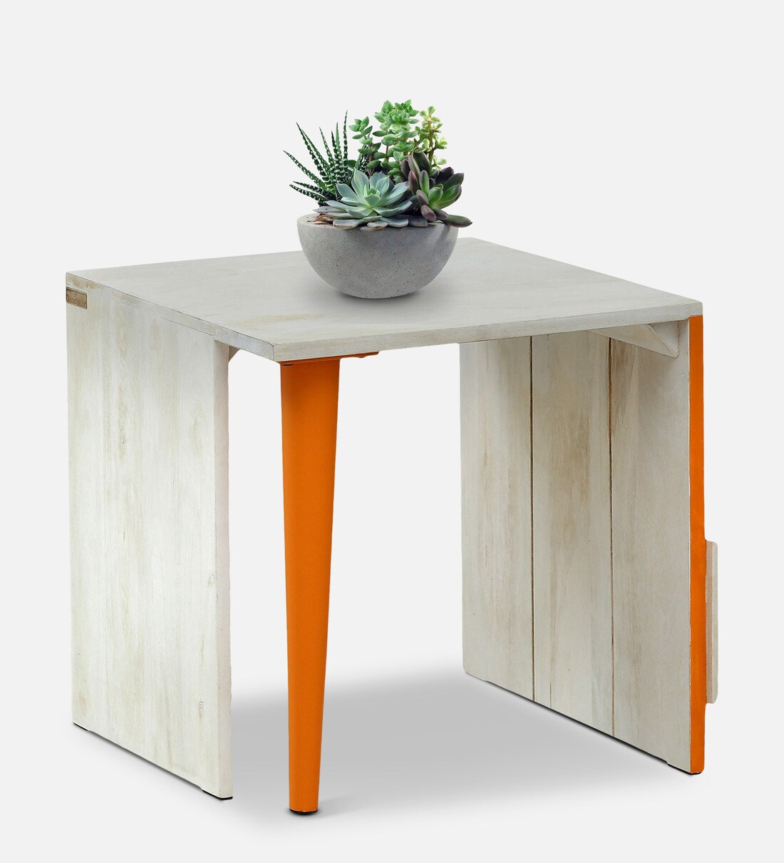 Buy Davern Solid Wood End Table In White Wash at 18 OFF by Bohemiana