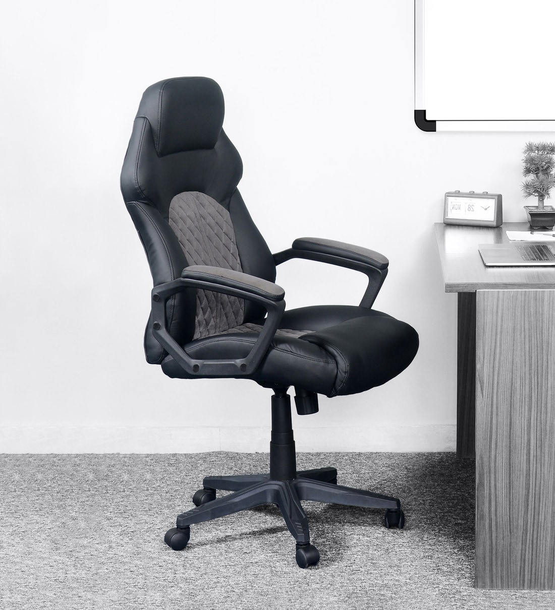 Buy Lyon High Back Office Chair In Black Colour By Nilkamal Online High Back Executive Chairs Chairs Furniture Pepperfry Product