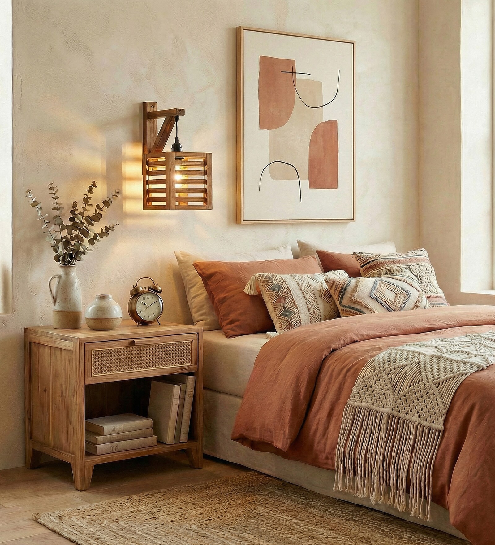 Lyon Wooden Novelty Wall Light (Natural Wood)