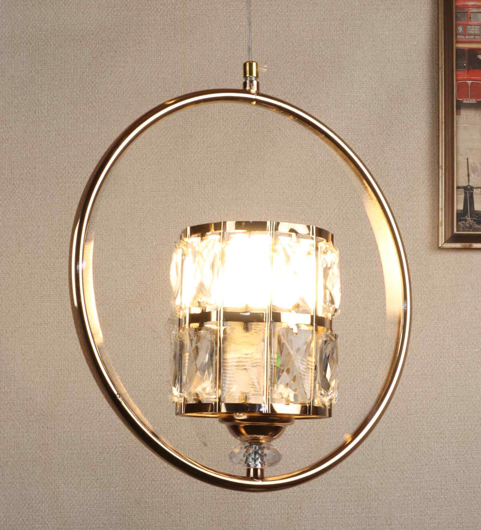 Lyra Gold Iron Hanging Light | E27 holder | without Bulb | Eliante
