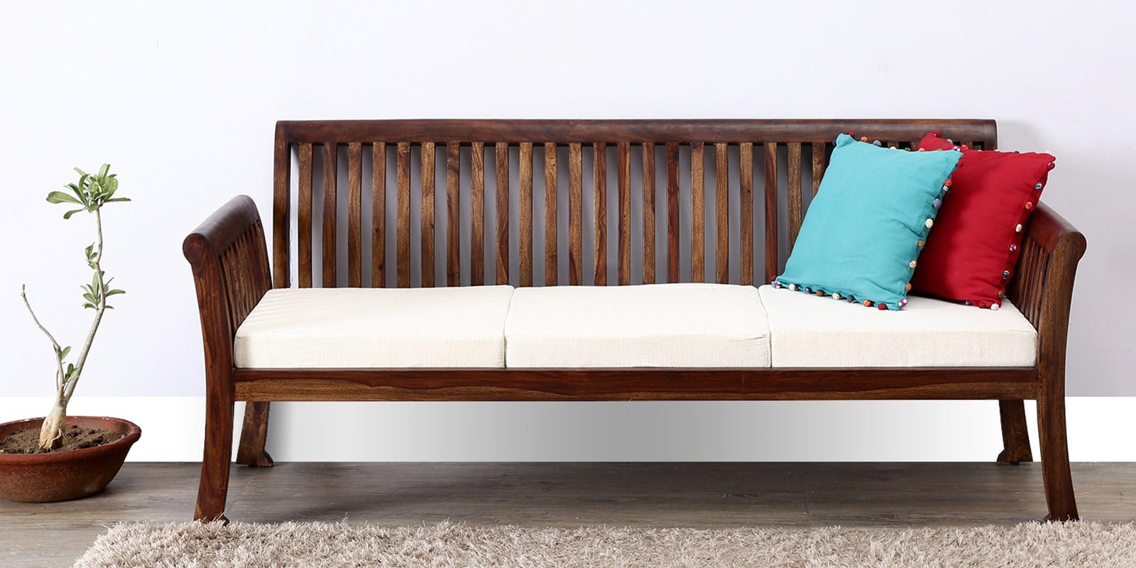 Lytton Three Seater Sofa in Provincial Teak Finish