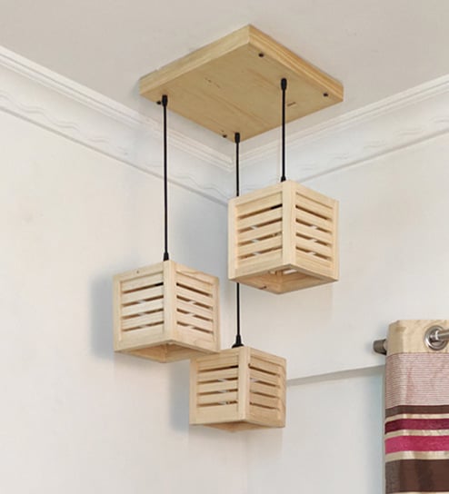 Lyon Brown Solid Wood Cluster Hanging Light