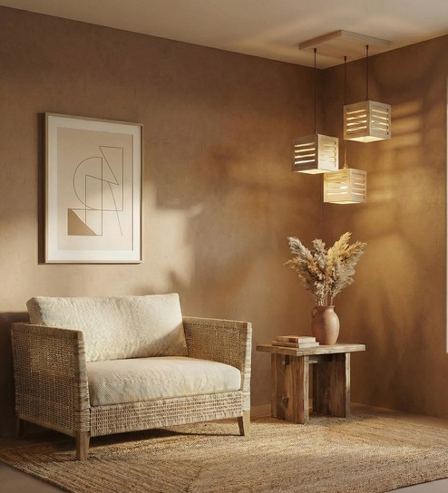Lyon Brown Solid Wood Cluster Hanging Light