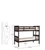 Lydia Solid Wood Bunk Bed in Cappuccino Finish