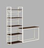 Lyla Writing Table In Dark Acazia & Cream Color Finish